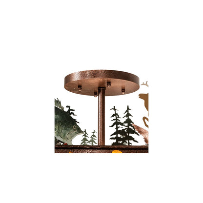 Wildlife 6 Light 32" Wide Semi-Flush Ceiling Fixture