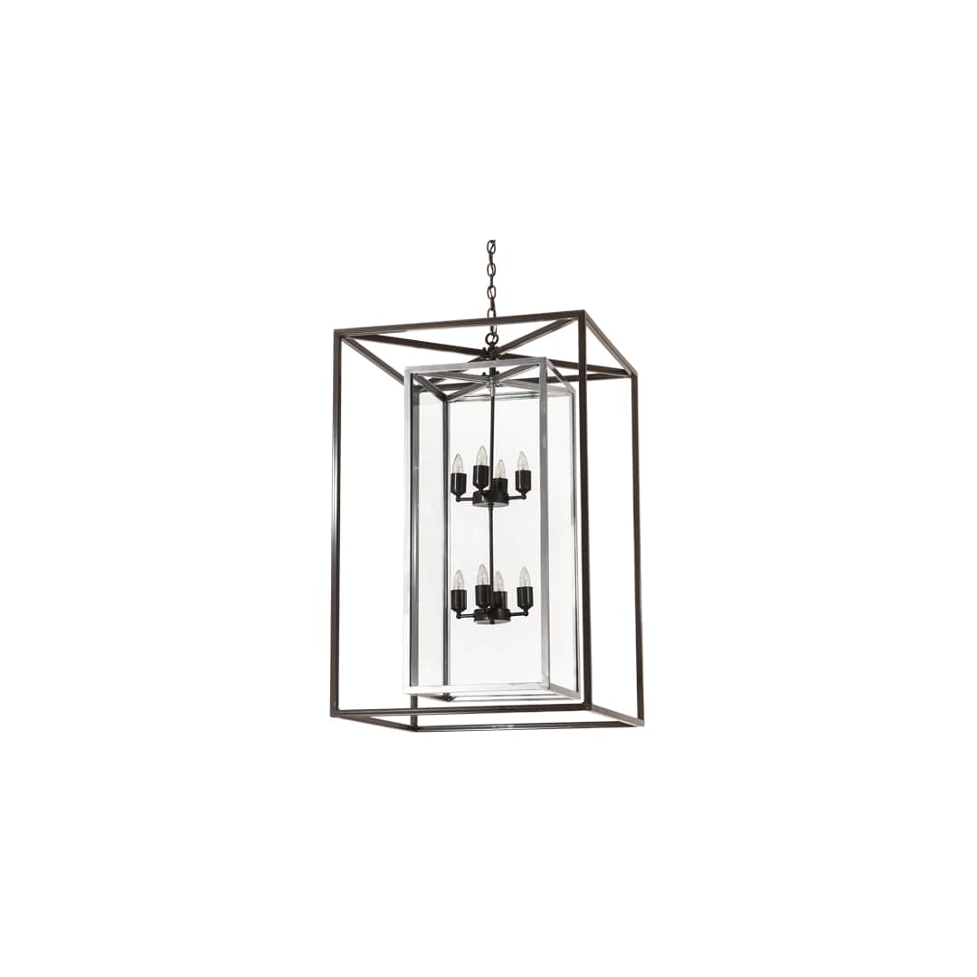 8 Light 40" Wide Taper Candle Pendant