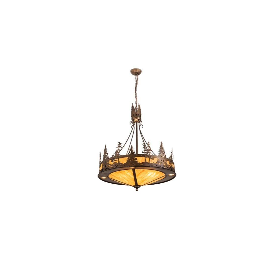 4 Light 30" Wide Abstract Pendant