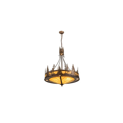 4 Light 30" Wide Abstract Pendant