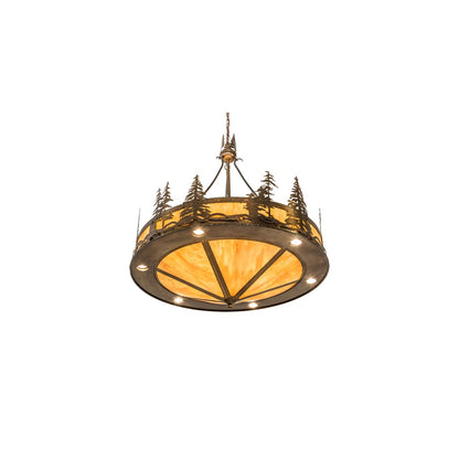 6 Light 41" Wide Abstract Pendant