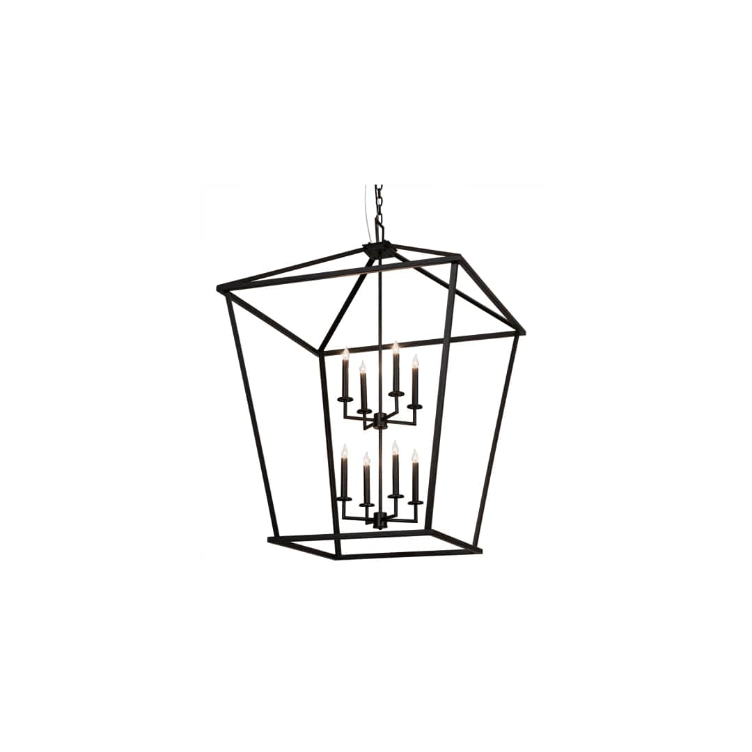 8 Light 51" Wide Taper Candle Pendant