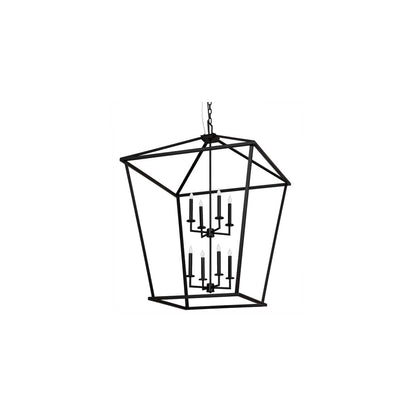 8 Light 51" Wide Taper Candle Pendant