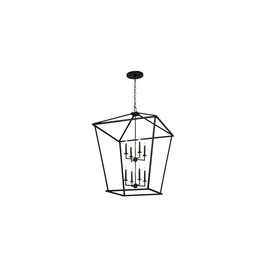 8 Light 51" Wide Taper Candle Pendant