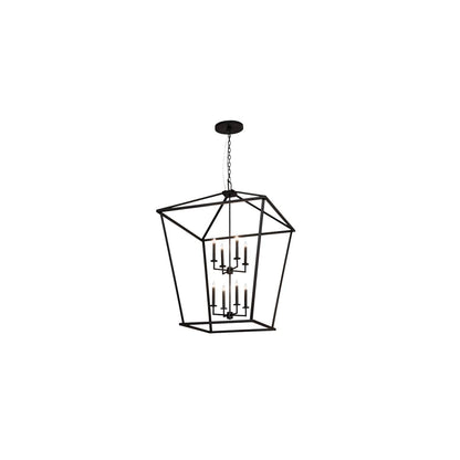 8 Light 51" Wide Taper Candle Pendant