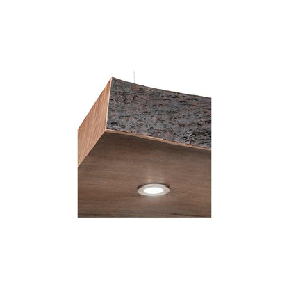 5 Light 93" Wide Wood Linear Pendant
