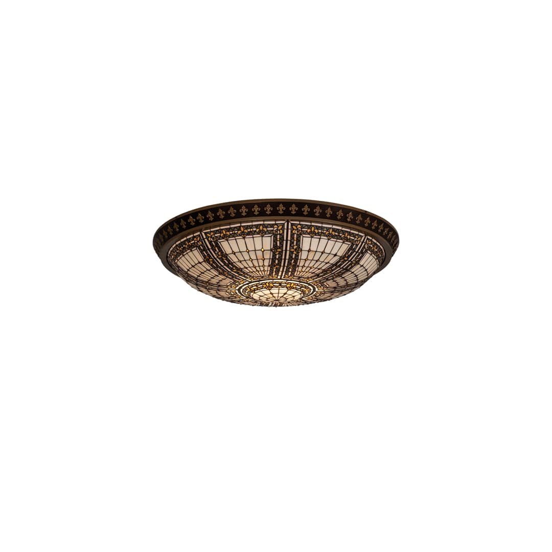 Fleur-de-lis 8 Light 45" Wide Flush Mount Bowl Ceiling Fixture