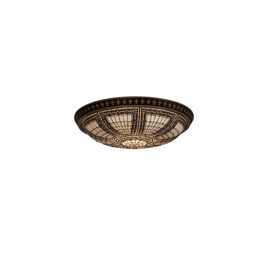Fleur-de-lis 8 Light 45" Wide Flush Mount Bowl Ceiling Fixture
