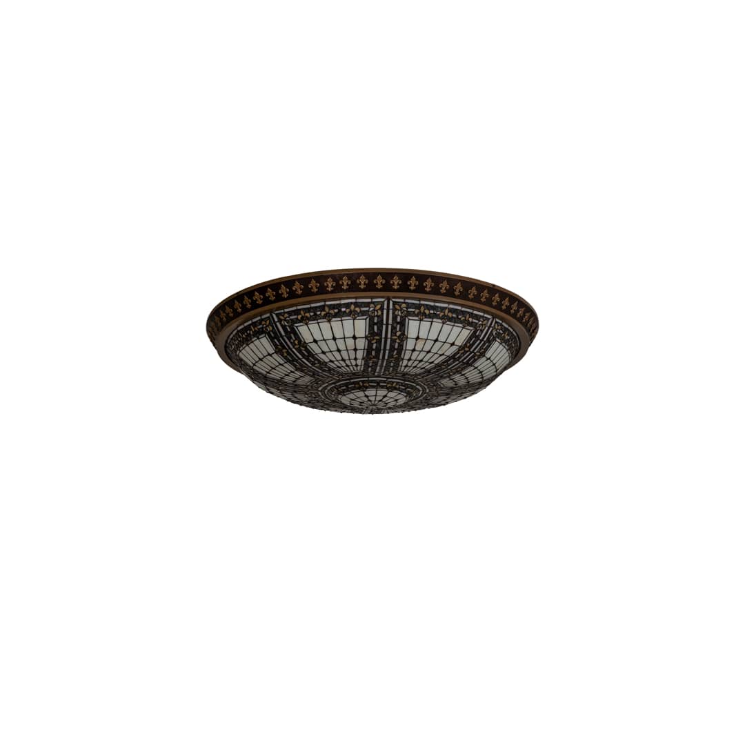 Fleur-de-lis 8 Light 45" Wide Flush Mount Bowl Ceiling Fixture