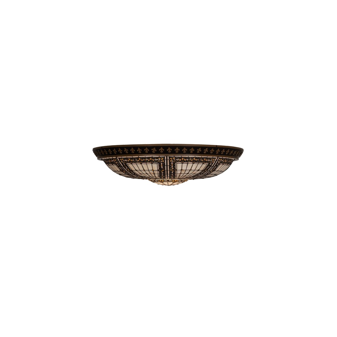 Fleur-de-lis 8 Light 45" Wide Flush Mount Bowl Ceiling Fixture