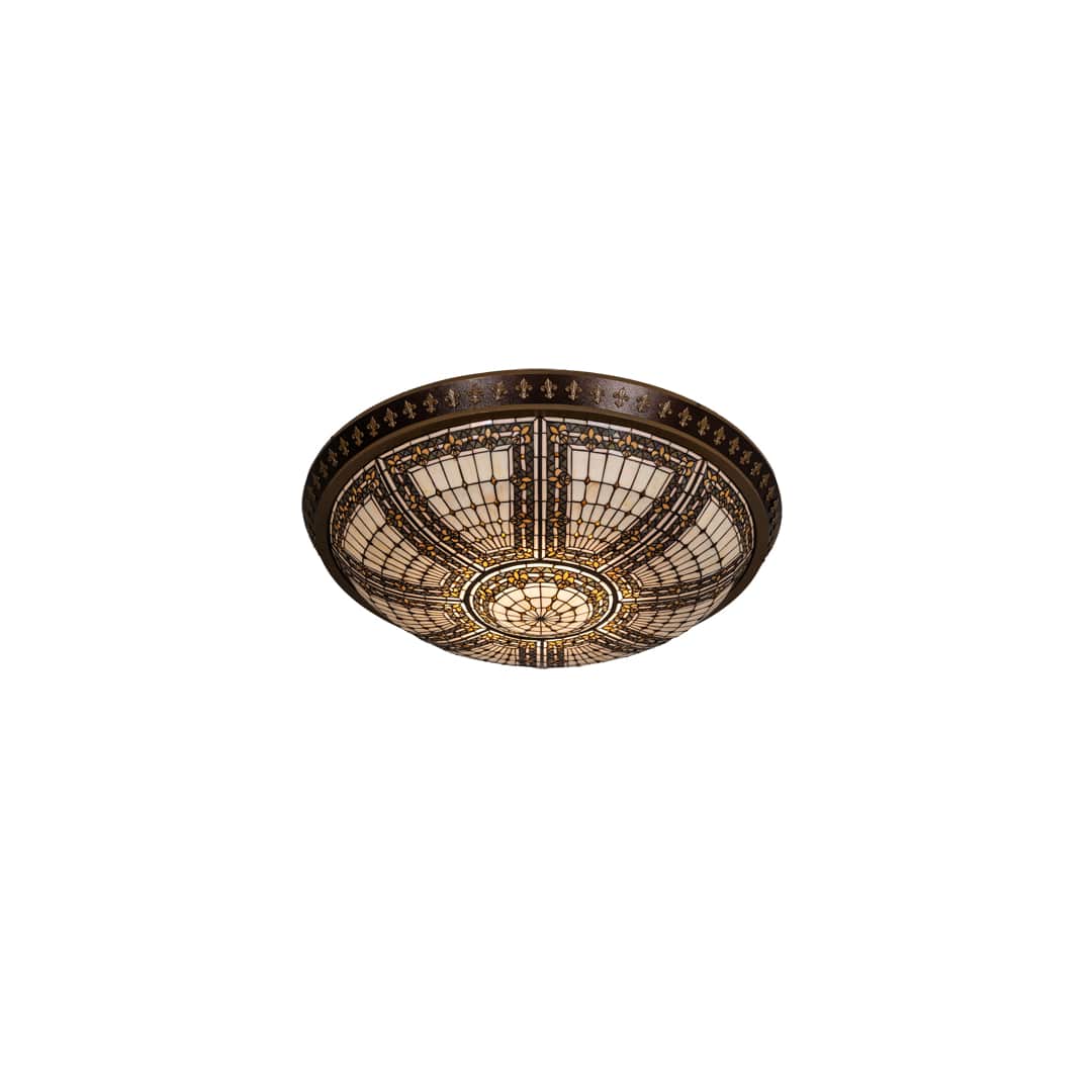 Fleur-de-lis 8 Light 45" Wide Flush Mount Bowl Ceiling Fixture