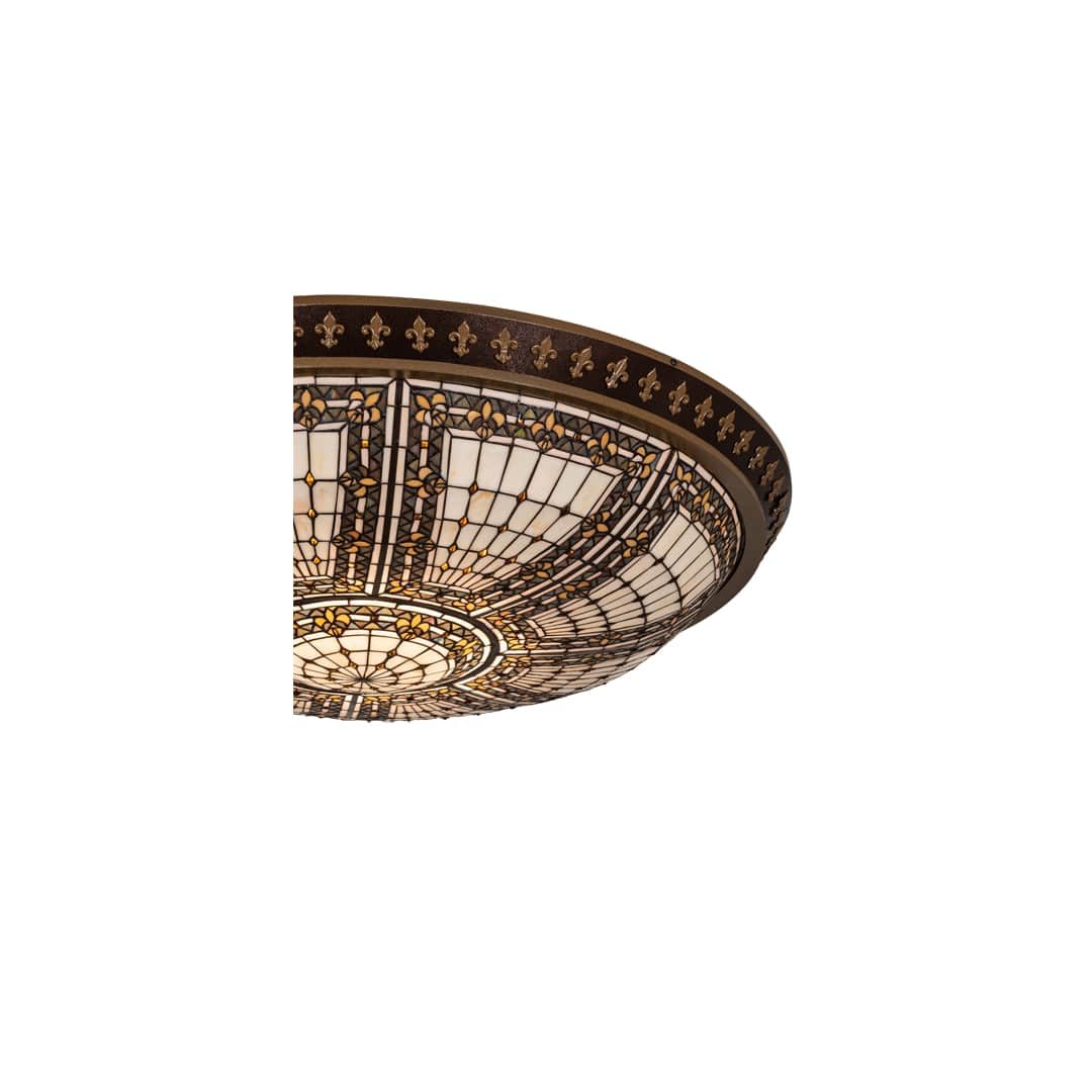 Fleur-de-lis 8 Light 45" Wide Flush Mount Bowl Ceiling Fixture