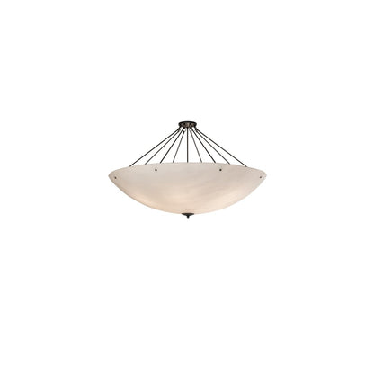 Madison 12 Light 60" Wide Semi-Flush Bowl Ceiling Fixture - Gilded Tobacco Finish