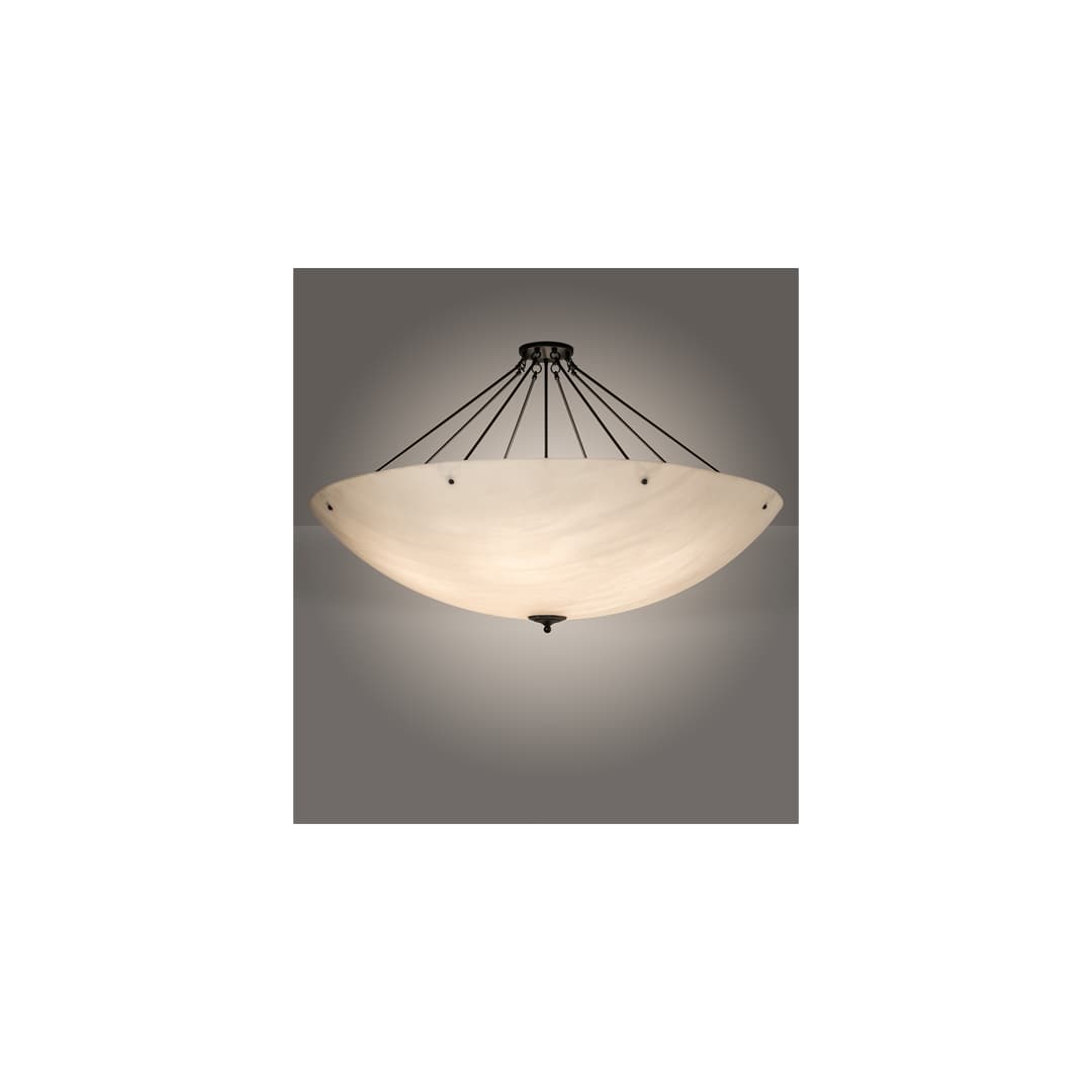 Madison 12 Light 60" Wide Semi-Flush Bowl Ceiling Fixture - Gilded Tobacco Finish