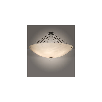 Madison 12 Light 60" Wide Semi-Flush Bowl Ceiling Fixture - Gilded Tobacco Finish