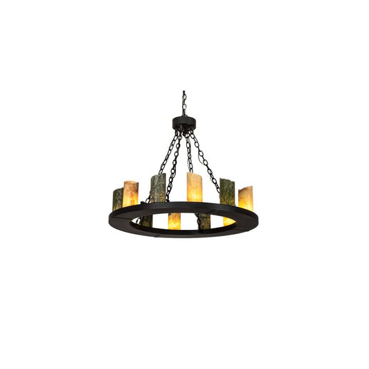 Loxley 12 Light 36" Wide Pillar Candle Ring Chandelier