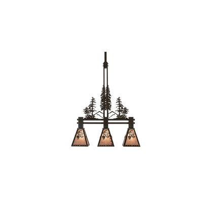 3 Light 30" Wide Linear Pendant