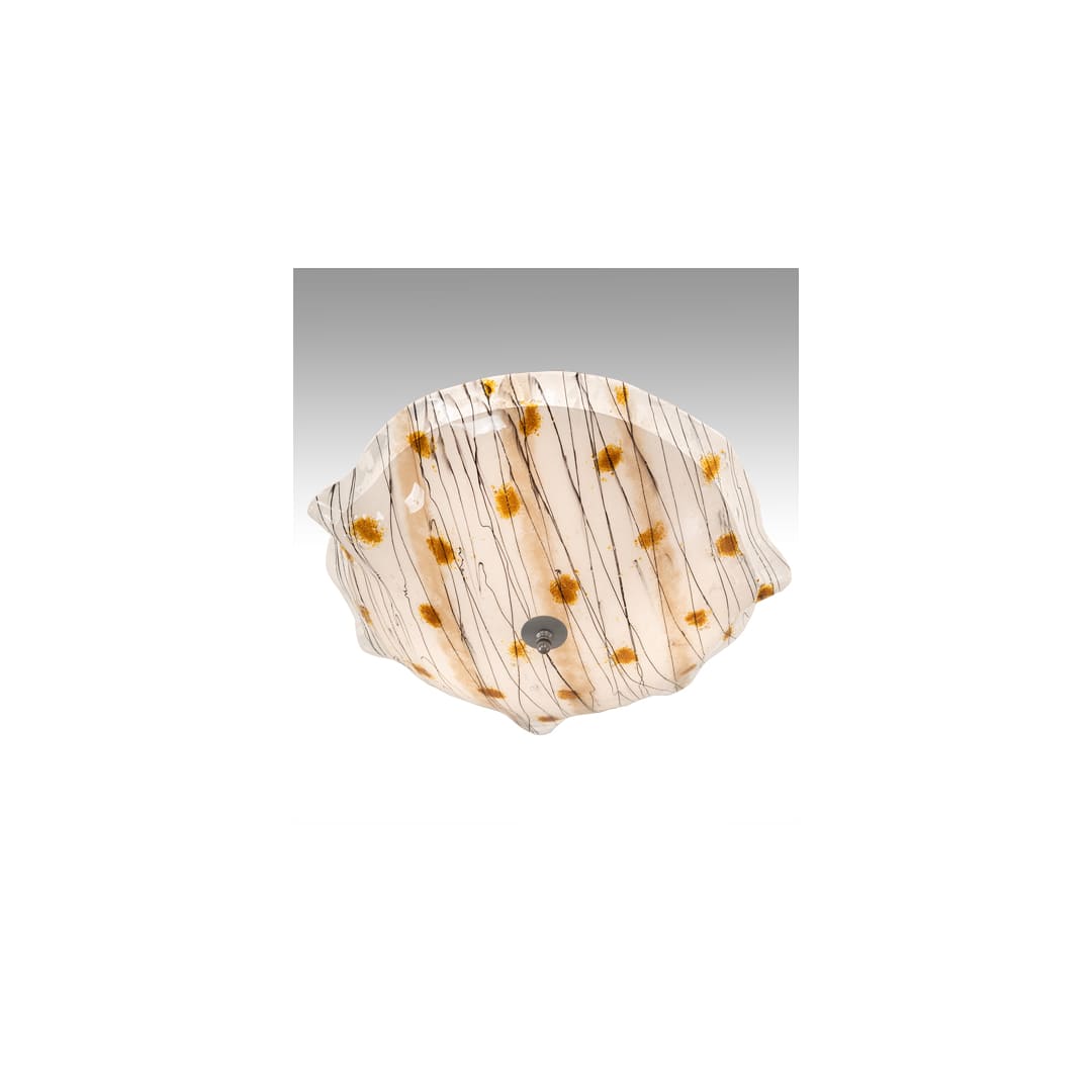 Metro Fusion 3 Light 24" Wide Semi-Flush Bowl Ceiling Fixture - Nickel Finish