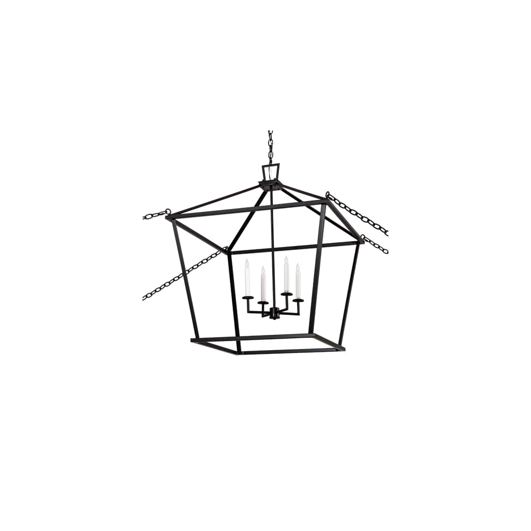 4 Light 45" Wide Taper Candle Pendant