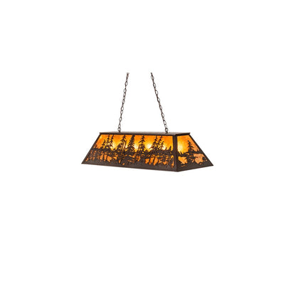 6 Light 48" Wide Billiard Linear Pendant