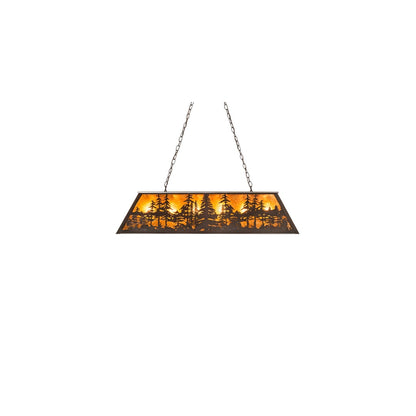 6 Light 48" Wide Billiard Linear Pendant