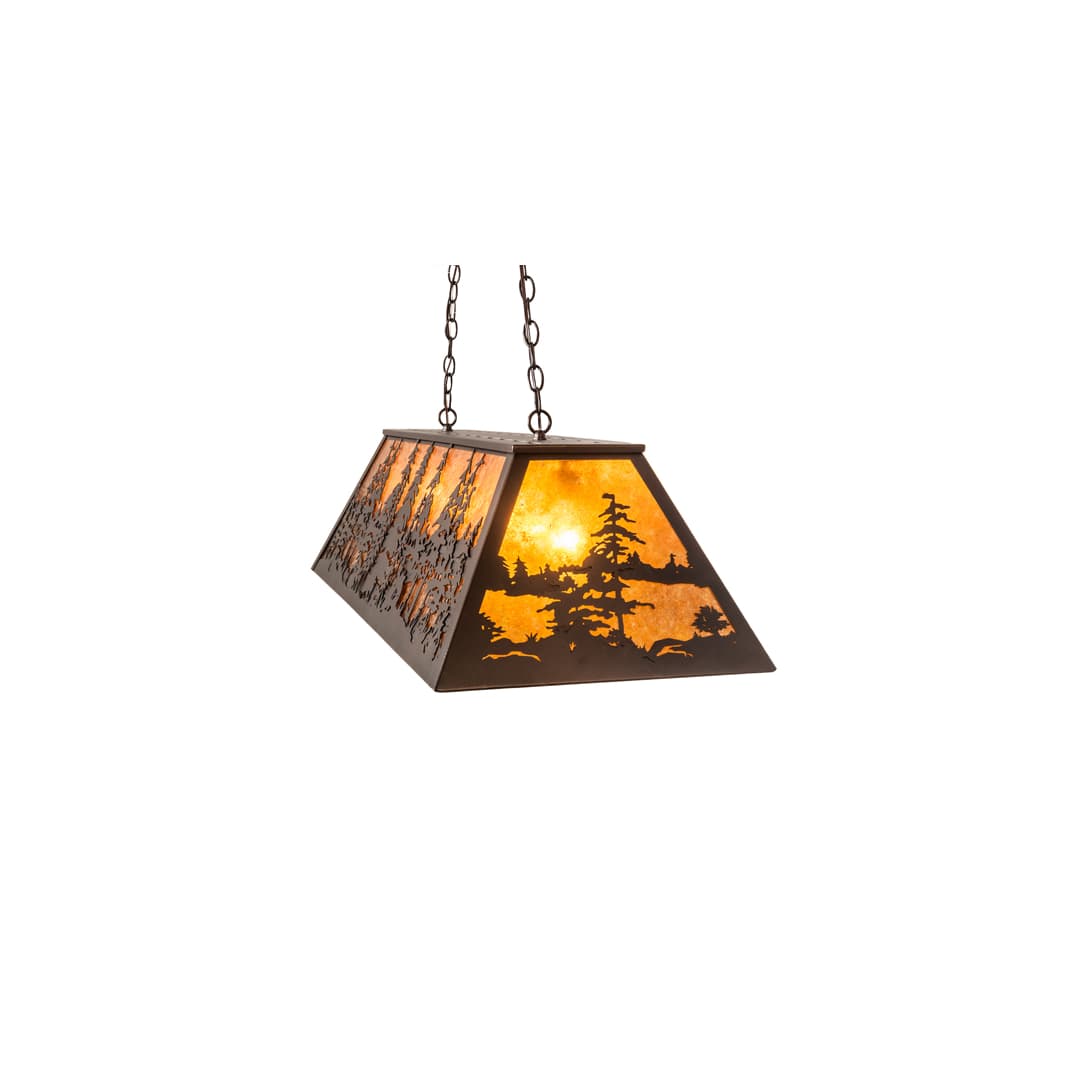 6 Light 48" Wide Billiard Linear Pendant