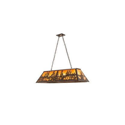 6 Light 48" Wide Billiard Linear Pendant