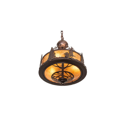 3 Light 16" Wide Abstract Pendant