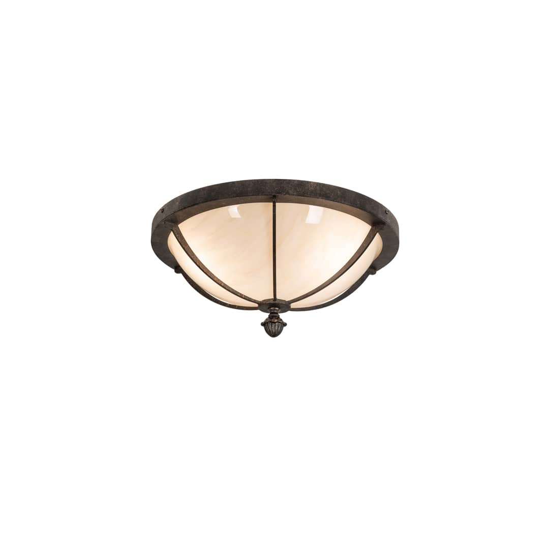 Dominga 3 Light 16" Wide Flush Mount Bowl Ceiling Fixture - Golden Bronze Finish