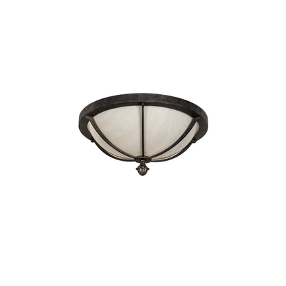 Dominga 3 Light 16" Wide Flush Mount Bowl Ceiling Fixture - Golden Bronze Finish