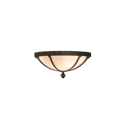 Dominga 3 Light 16" Wide Flush Mount Bowl Ceiling Fixture - Golden Bronze Finish