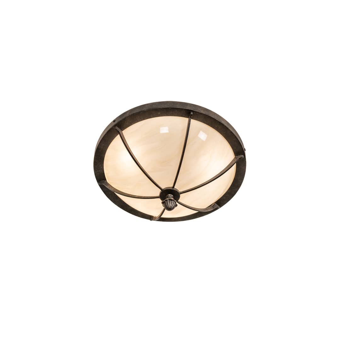 Dominga 3 Light 16" Wide Flush Mount Bowl Ceiling Fixture - Golden Bronze Finish