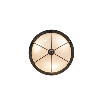 Dominga 3 Light 16" Wide Flush Mount Bowl Ceiling Fixture - Golden Bronze Finish