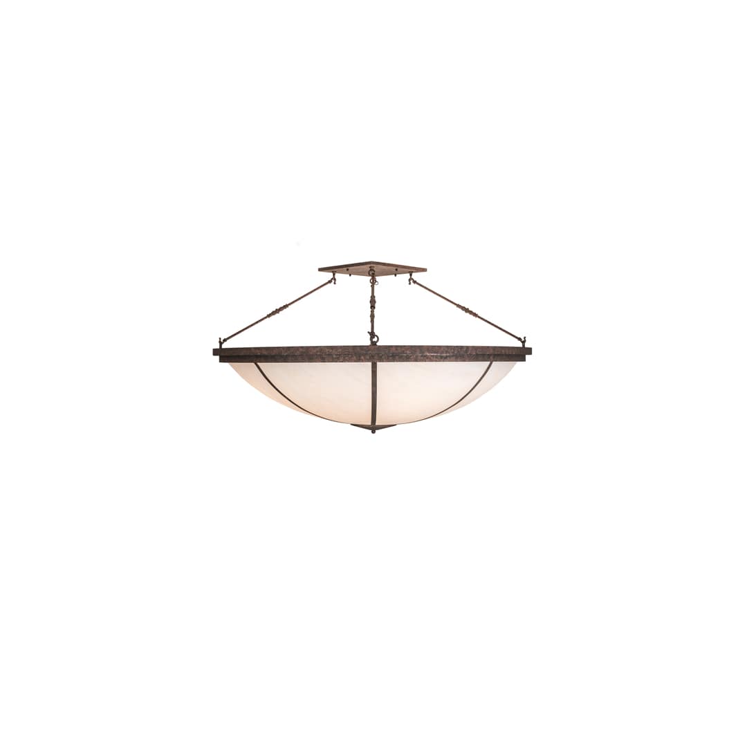 Commerce 8 Light 72" Wide Semi-Flush Bowl Ceiling Fixture - Rococo Finish