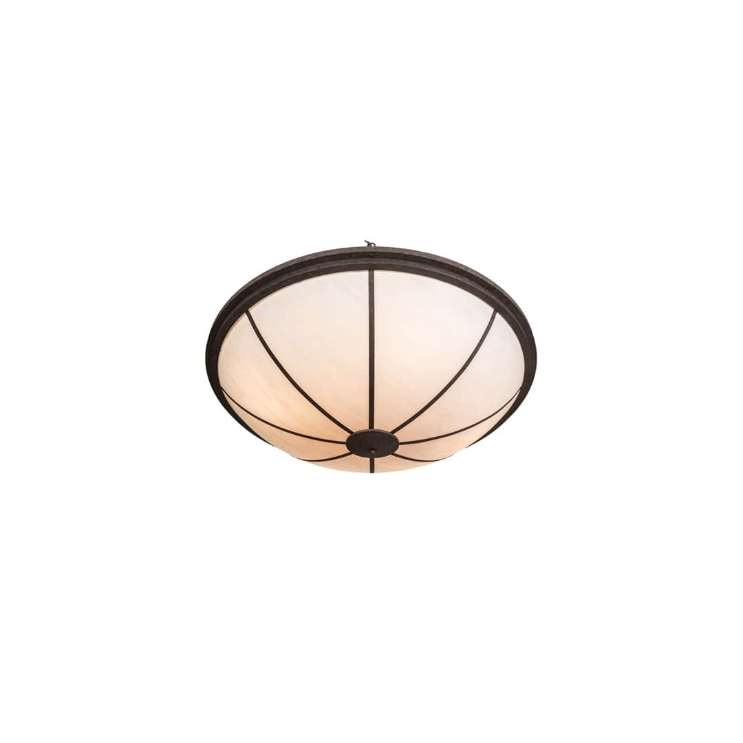 Commerce 8 Light 72" Wide Semi-Flush Bowl Ceiling Fixture - Rococo Finish