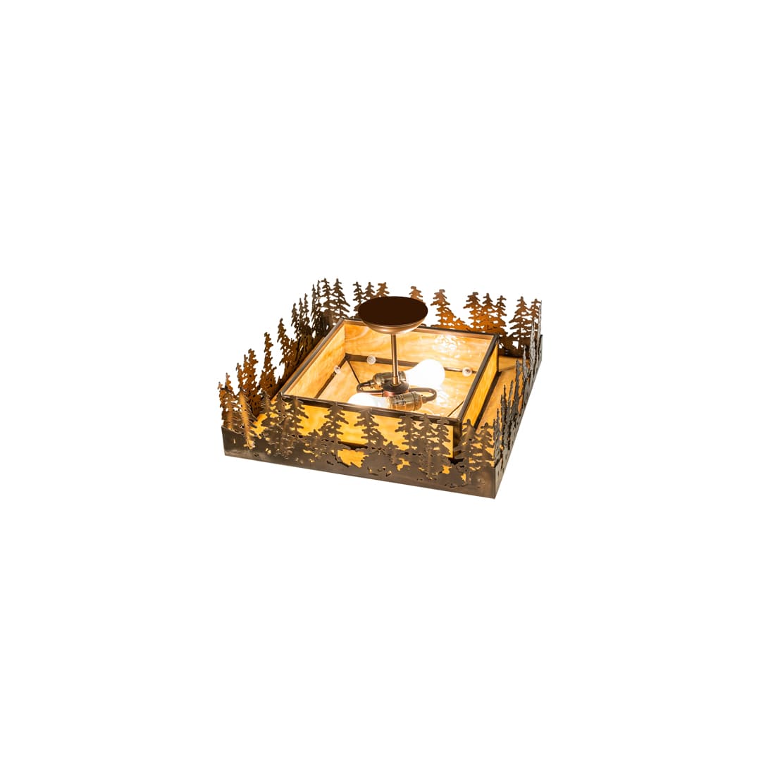 Pine Lake 2 Light 27" Wide Semi-Flush Ceiling Fixture