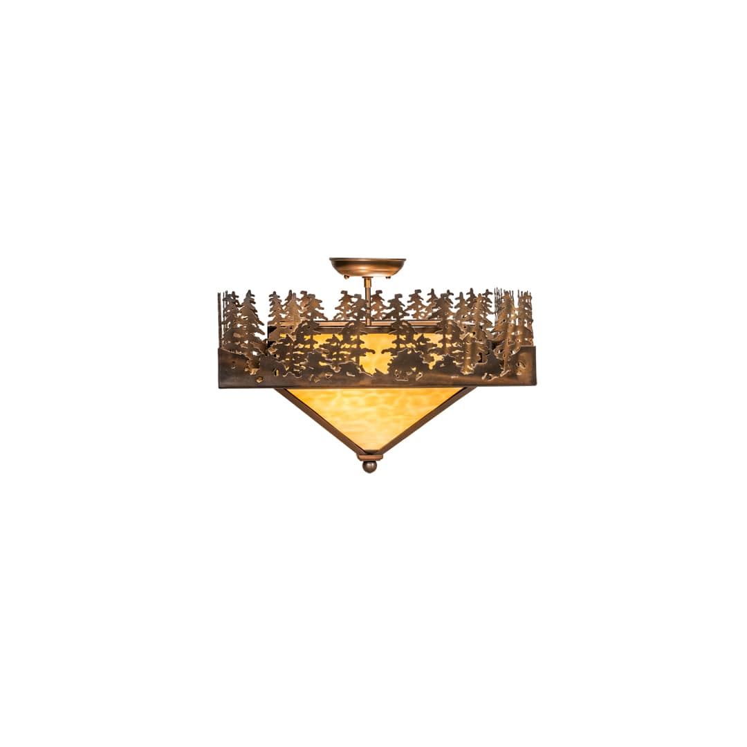 Pine Lake 2 Light 27" Wide Semi-Flush Ceiling Fixture