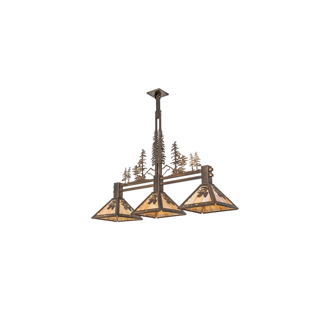 3 Light 45" Wide Linear Pendant