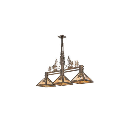 3 Light 45" Wide Linear Pendant