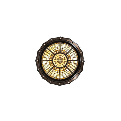 Fleur-de-Lite 4 Light 32" Wide Semi-Flush Bowl Ceiling Fixture