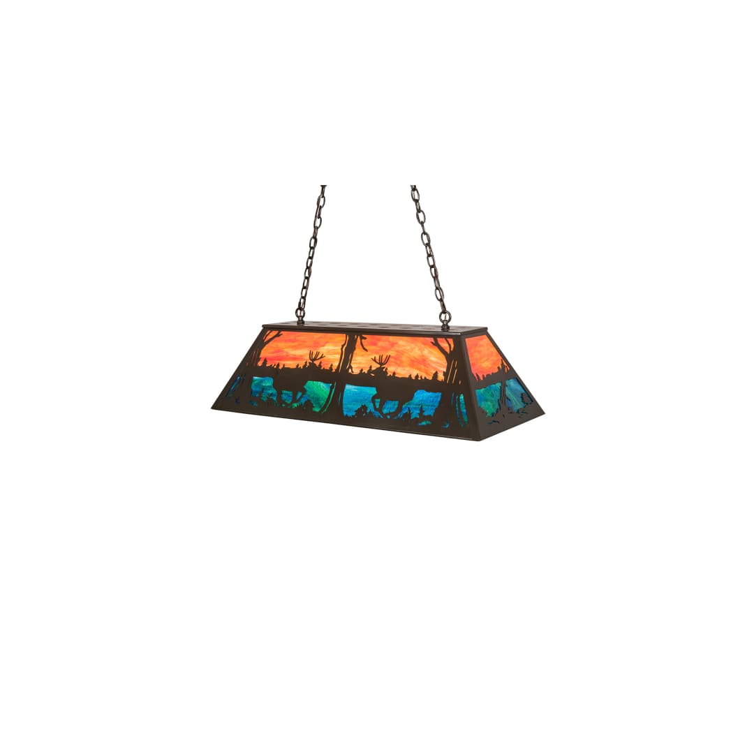 6 Light 40" Wide Billiard Linear Pendant