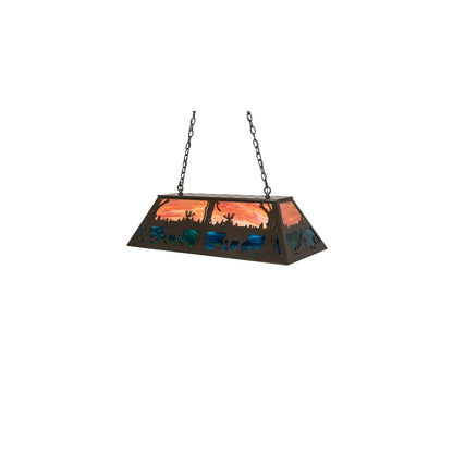 6 Light 40" Wide Billiard Linear Pendant