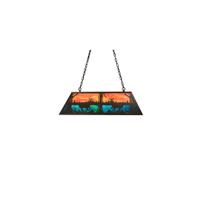 6 Light 40" Wide Billiard Linear Pendant