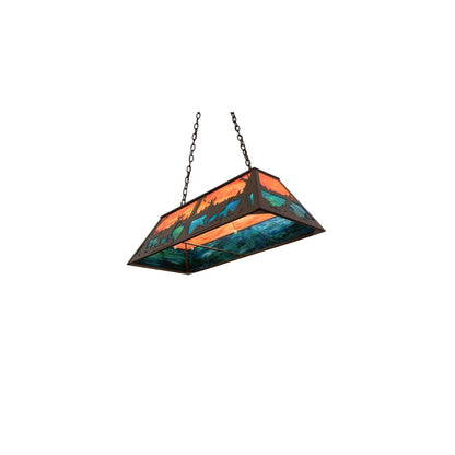 6 Light 40" Wide Billiard Linear Pendant