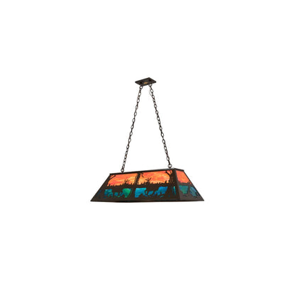 6 Light 40" Wide Billiard Linear Pendant