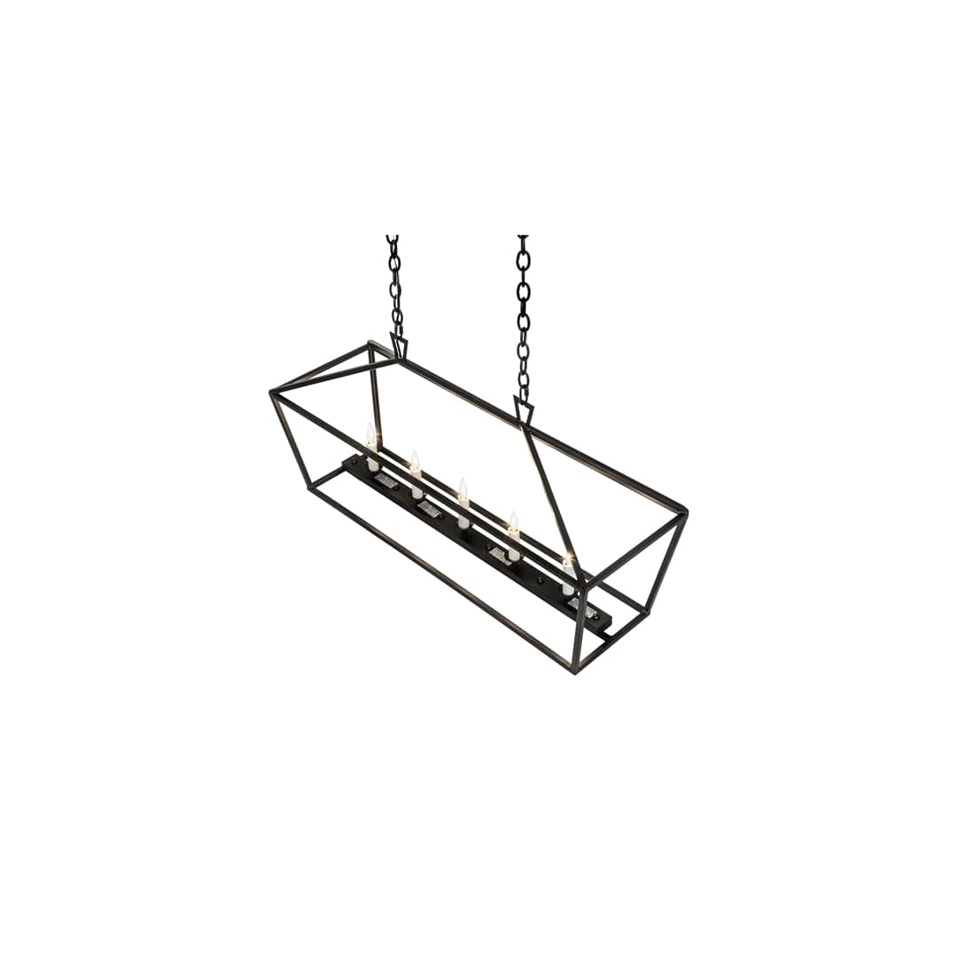 5 Light 41" Wide Taper Candle Linear Pendant