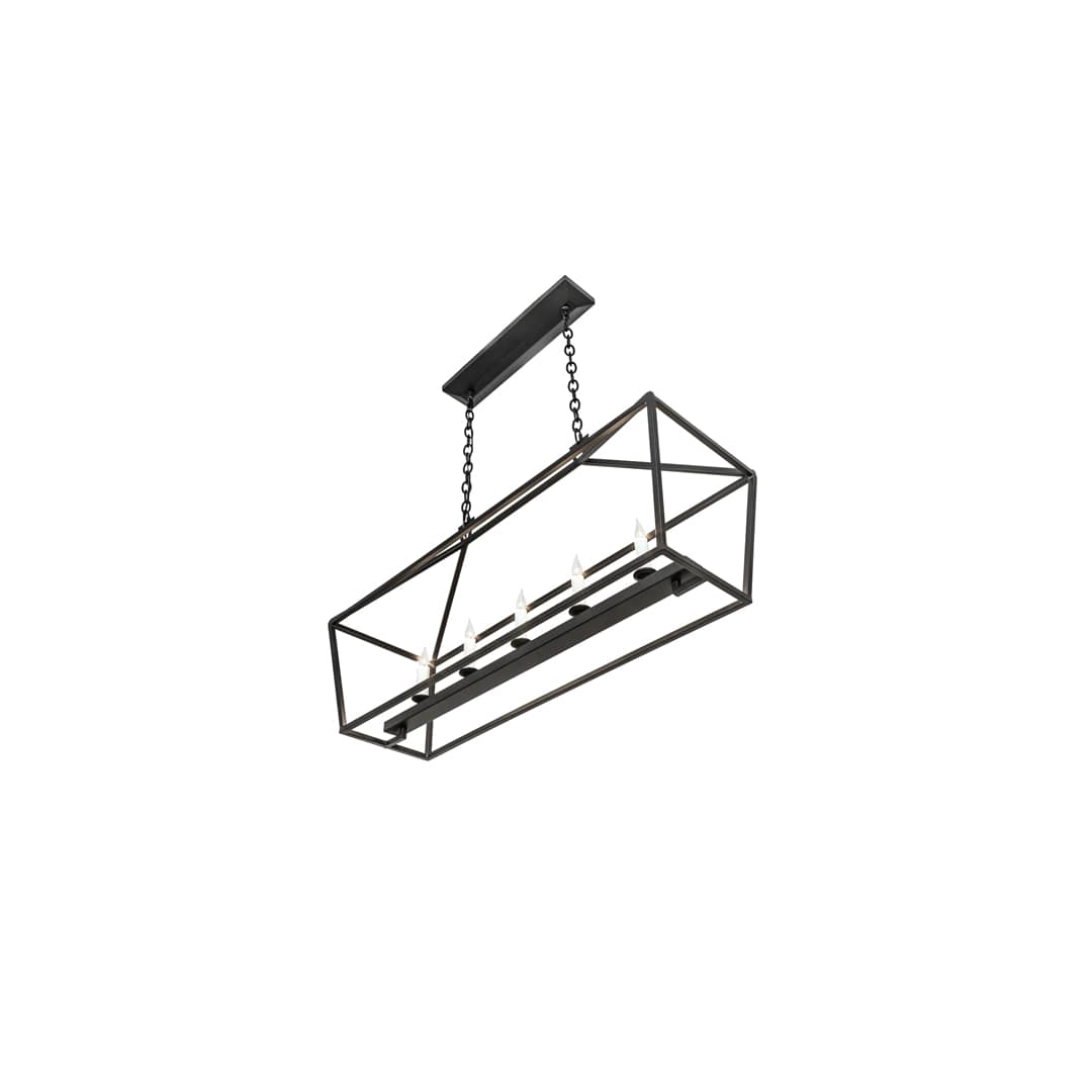 5 Light 41" Wide Taper Candle Linear Pendant