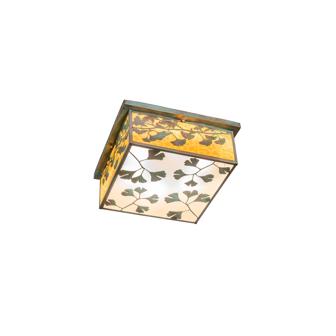 Hyde Park Ginkgo 6 Light 28" Wide Flush Mount Square Ceiling Fixture