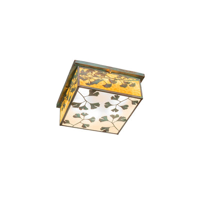 Hyde Park Ginkgo 6 Light 28" Wide Flush Mount Square Ceiling Fixture