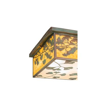 Hyde Park Ginkgo 6 Light 28" Wide Flush Mount Square Ceiling Fixture